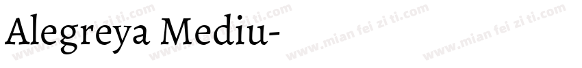 Alegreya Mediu字体转换